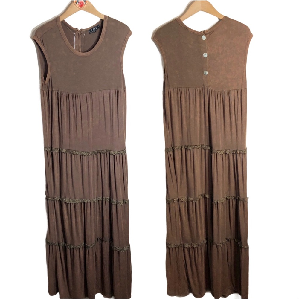 Pol Acid Wash Tiered Maxi